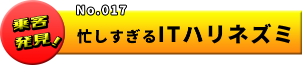 No.017 忙しすぎるITハリネズミ